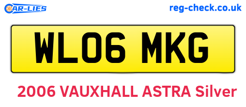 WL06MKG are the vehicle registration plates.