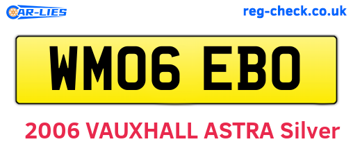WM06EBO are the vehicle registration plates.