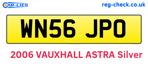 WN56JPO are the vehicle registration plates.