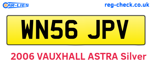 WN56JPV are the vehicle registration plates.
