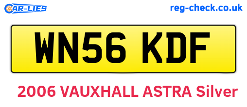 WN56KDF are the vehicle registration plates.