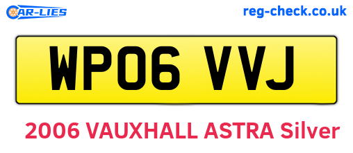 WP06VVJ are the vehicle registration plates.