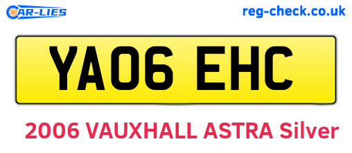 YA06EHC are the vehicle registration plates.