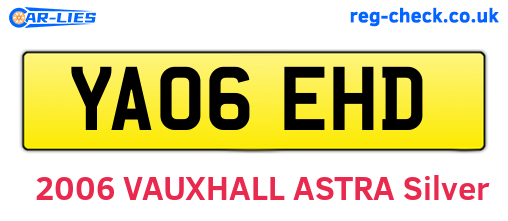 YA06EHD are the vehicle registration plates.