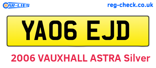 YA06EJD are the vehicle registration plates.