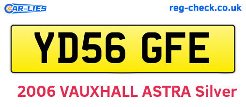 YD56GFE are the vehicle registration plates.