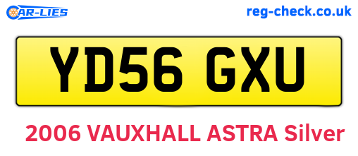 YD56GXU are the vehicle registration plates.