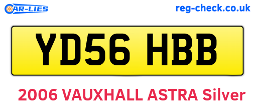 YD56HBB are the vehicle registration plates.
