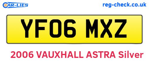 YF06MXZ are the vehicle registration plates.