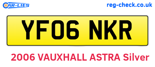 YF06NKR are the vehicle registration plates.