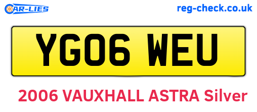 YG06WEU are the vehicle registration plates.