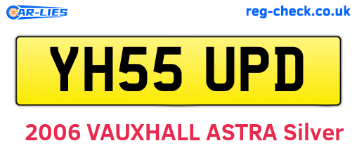 YH55UPD are the vehicle registration plates.