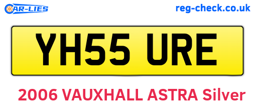 YH55URE are the vehicle registration plates.