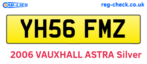 YH56FMZ are the vehicle registration plates.