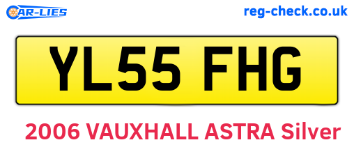 YL55FHG are the vehicle registration plates.