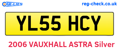 YL55HCY are the vehicle registration plates.