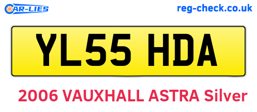 YL55HDA are the vehicle registration plates.
