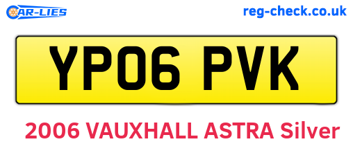 YP06PVK are the vehicle registration plates.