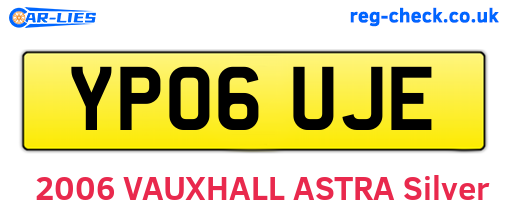 YP06UJE are the vehicle registration plates.