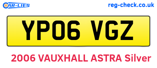 YP06VGZ are the vehicle registration plates.