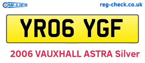 YR06YGF are the vehicle registration plates.