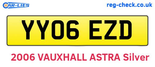 YY06EZD are the vehicle registration plates.