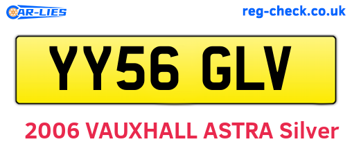 YY56GLV are the vehicle registration plates.