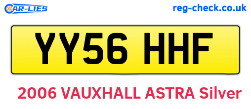 YY56HHF are the vehicle registration plates.