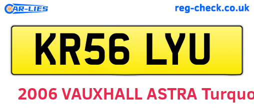 KR56LYU are the vehicle registration plates.