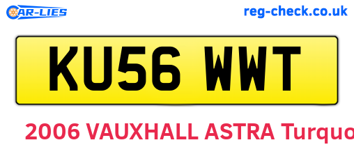 KU56WWT are the vehicle registration plates.