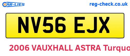 NV56EJX are the vehicle registration plates.