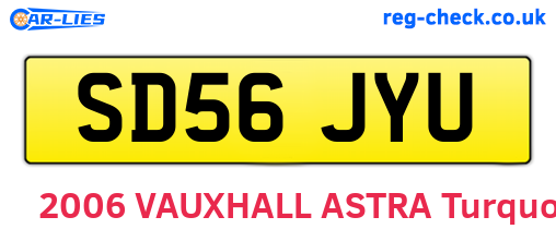 SD56JYU are the vehicle registration plates.