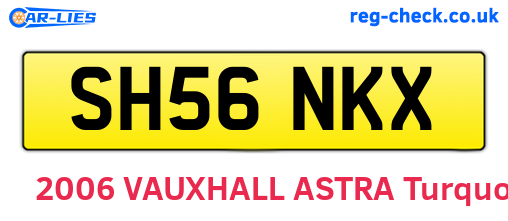 SH56NKX are the vehicle registration plates.