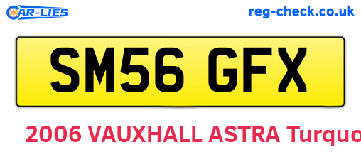 SM56GFX are the vehicle registration plates.