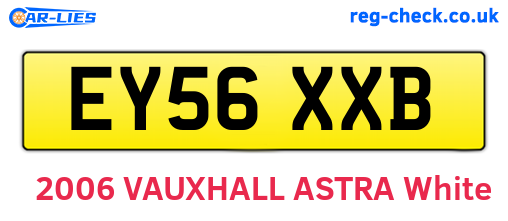 EY56XXB are the vehicle registration plates.