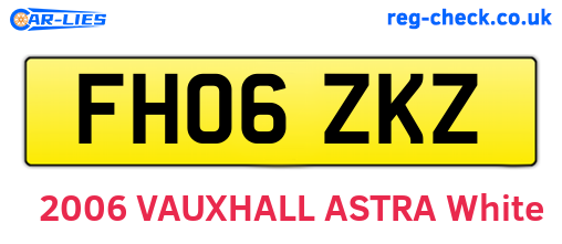 FH06ZKZ are the vehicle registration plates.
