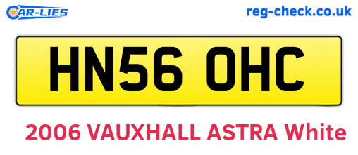 HN56OHC are the vehicle registration plates.