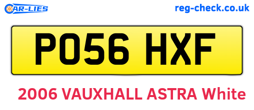 PO56HXF are the vehicle registration plates.