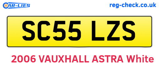 SC55LZS are the vehicle registration plates.