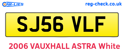 SJ56VLF are the vehicle registration plates.