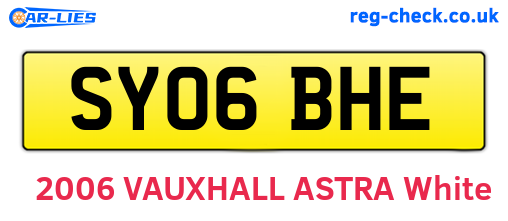 SY06BHE are the vehicle registration plates.