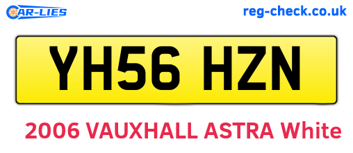 YH56HZN are the vehicle registration plates.