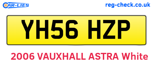 YH56HZP are the vehicle registration plates.