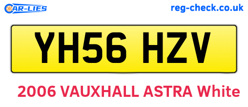 YH56HZV are the vehicle registration plates.