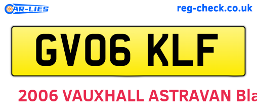 GV06KLF are the vehicle registration plates.