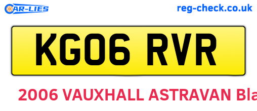 KG06RVR are the vehicle registration plates.