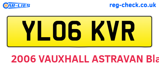 YL06KVR are the vehicle registration plates.