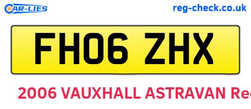 FH06ZHX are the vehicle registration plates.