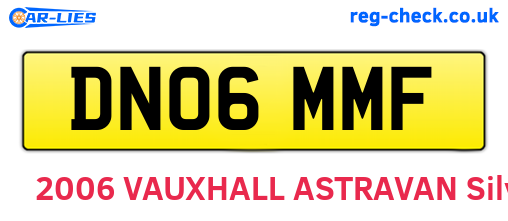 DN06MMF are the vehicle registration plates.