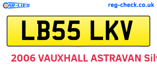LB55LKV are the vehicle registration plates.